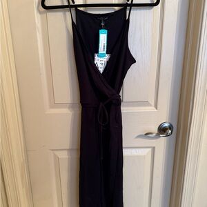 41 Hawthorn Black Midi Wrap Dress